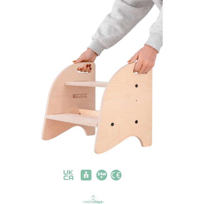 Scaun inaltator tip scara cu 2 trepte pentru copii, model 1, MamaToyz JEMMtyz_stepin1
