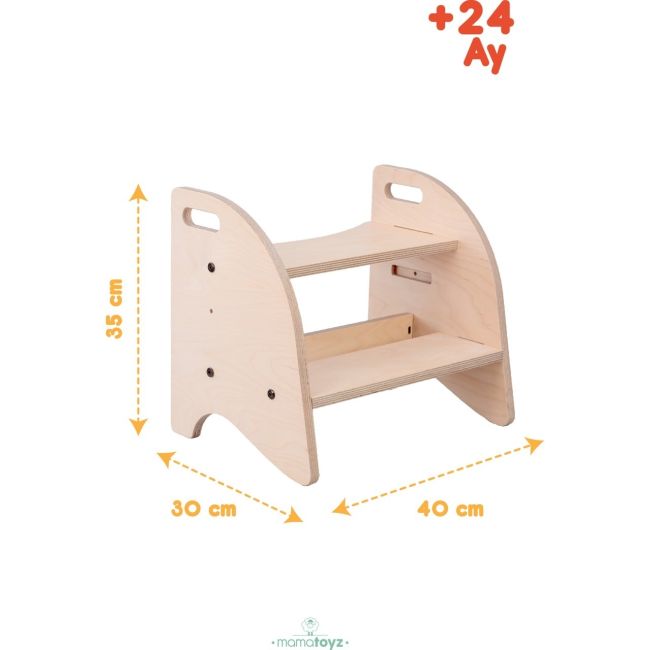 Scaun inaltator tip scara cu 2 trepte pentru copii, model 1, MamaToyz JEMMtyz_stepin1