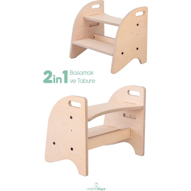 Scaun inaltator tip scara cu 2 trepte pentru copii, model 1, MamaToyz JEMMtyz_stepin1