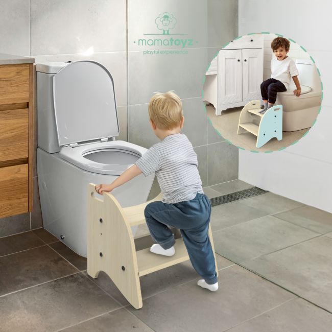 Scaun inaltator tip scara cu 2 trepte pentru copii, model 1, MamaToyz JEMMtyz_stepin1
