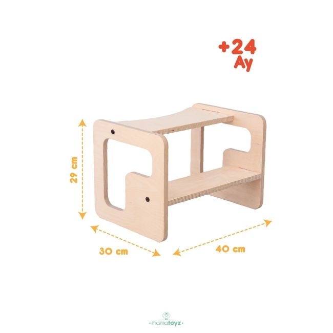 Scaun inaltator tip scara cu 2 trepte pentru copii, model 3, MamaToyz JEMMtyz_stepin3