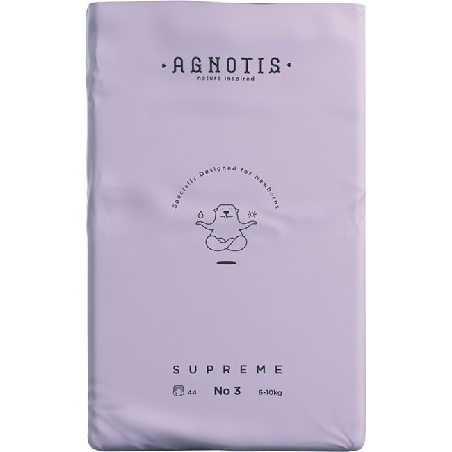 Scutece hipoalergenice Supreme Agnotis, marimea nr. 3, 6-10 kg, 44 bucati JEMagn_snr3