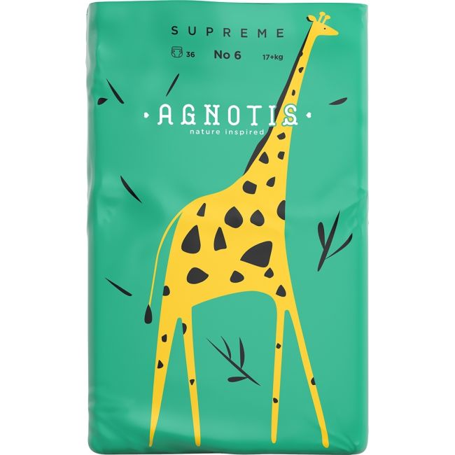 Scutece hipoalergenice Supreme Agnotis, marimea nr. 6, 17+ kg, 36 bucati JEMagn_snr6