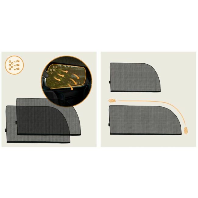 Set 2 parasolare auto, Lionelo, Sunblocker, Universale, Instalare usoara, Negru BYNLO-SUNBLOCKER_BLACK
