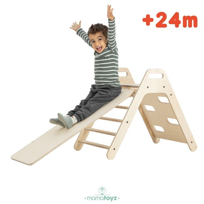 Set de cățărat Montessori cu tobogan Pikko, MamaToyz JEMmtyz_pikko
