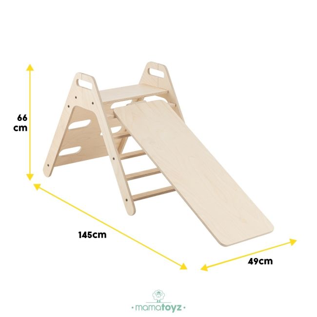 Set de cățărat Montessori cu tobogan Pikko, MamaToyz JEMmtyz_pikko