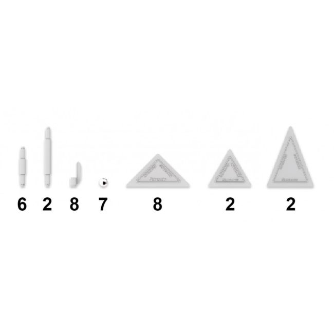 Set de constructie magnetic de baza supermag trendy, 35 piese spm0154