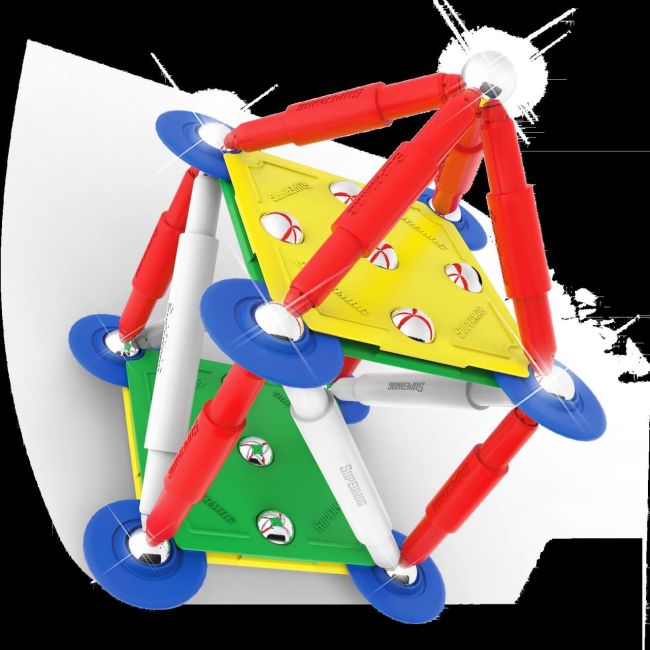 Set de constructie magnetic supermag classic, 48 piese spm0400