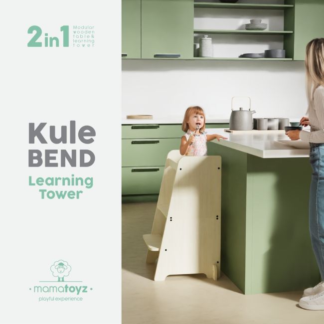 Turn de invatare multifunctional Kule Bend, Natur, MamaToyz JEMMtyz_bend