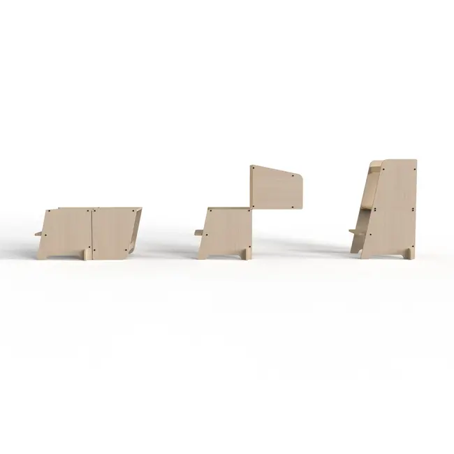 Turn de invatare multifunctional Kule Bend, Natur, MamaToyz JEMMtyz_bend