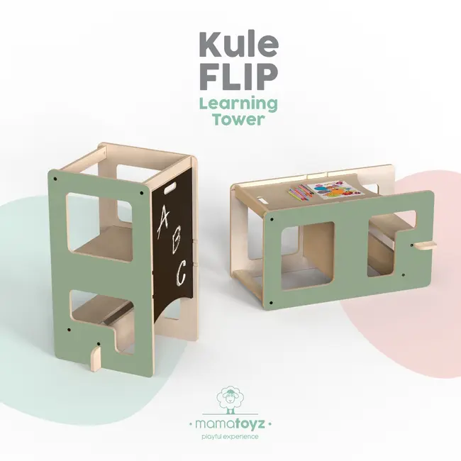 Turn de invatare multifunctional Kule Flip, Mint, MamaToyz JEMMtyz_flipm