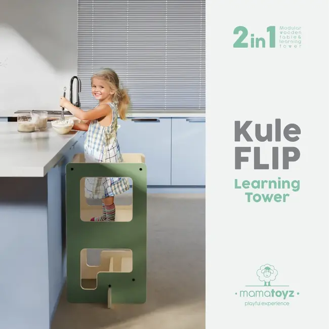 Turn de invatare multifunctional Kule Flip, Mint, MamaToyz JEMMtyz_flipm
