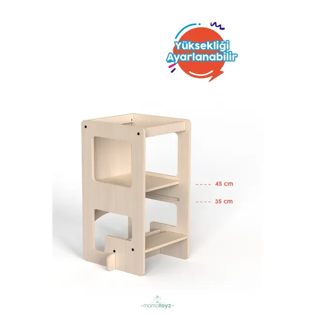 Turn de invatare multifunctional Kule Flip, Natur, MamaToyz JEMMtyz_flipn