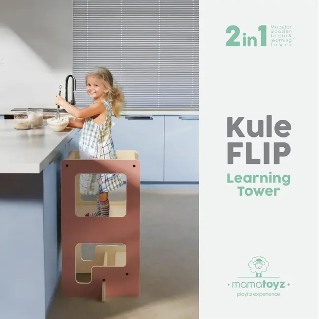 Turn de invatare multifunctional Kule Flip, Roz, MamaToyz JEMMtyz_flipr