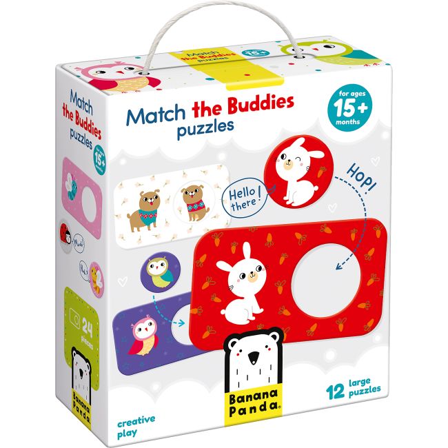 Joc educativ asociaza prietenii, 24 piese, 18x10,5 cm Banana Panda BP49030 BBJBP49030_Initiala