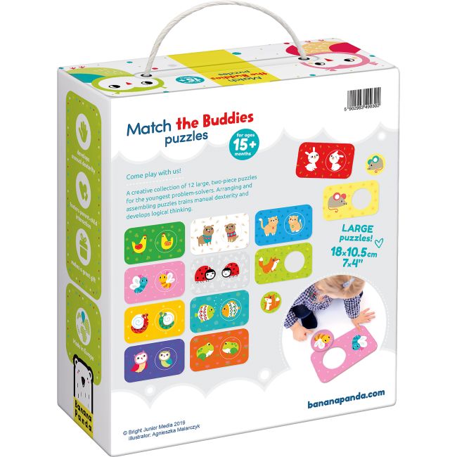 Joc educativ asociaza prietenii, 24 piese, 18x10,5 cm Banana Panda BP49030 BBJBP49030_Initiala