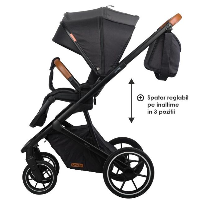 Carucior modular 2in1 c nessia diamond black+balansoar bebelusi c velio butternut smb322065360333041144