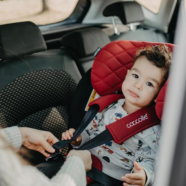 Scaun auto isize 40-150 cm c vigo poppy red+coccolle oglinda auto rear-facing smb3240856203200000460