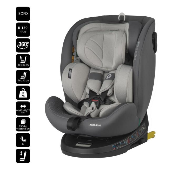Scaun auto isize 40-150 cm coccolle nova moonlit grey+coccolle protectie bancheta auto mica smb324085062320000760