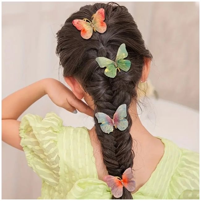 Set de 2 clame cu fluturasi colorati mdtuc06