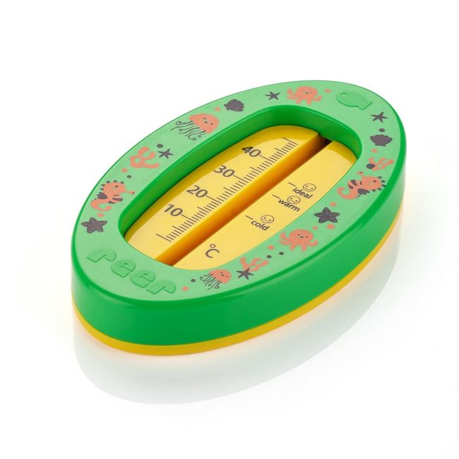 Termometru de baie pentru copii, fara mercur, fara BPA, 0+ luni, verde, Reer 24133