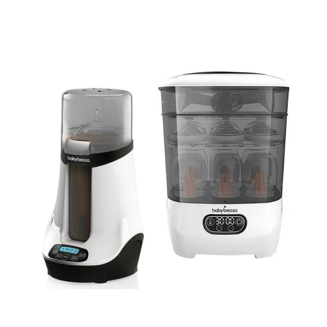 PACHET BEBE START 8 BabyBrezza - Sterilizator One Step Baby Bottle + Încălzitor biberon Safe and Smart