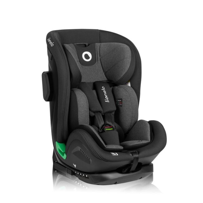 Scaun auto, Lionelo, Harper i-Size, Isofix, Cu centura TopTether, Cu spatar inclinabil in 5 pozitii, Cu tetiera reglabila in 13 pozitii, Cu tehnologie Dri Seat, Instalare cu fata inainte, 9-36 kg, 76-150 cm, Conform cu ECE R129, Gri BYNLO-HARPER_I-SIZE_BL