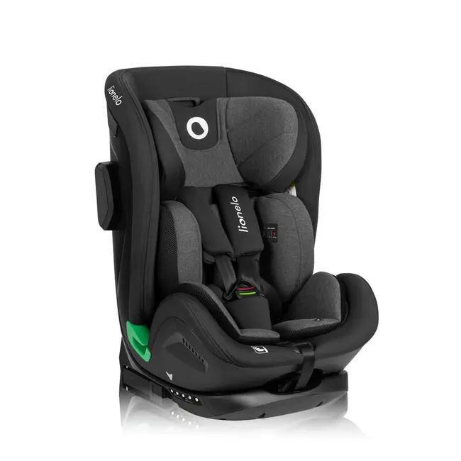 Scaun auto, Lionelo, Harper i-Size, Isofix, Cu centura TopTether, Cu spatar inclinabil in 5 pozitii, Cu tetiera reglabila in 13 pozitii, Cu tehnologie Dri Seat, Instalare cu fata inainte, 9-36 kg, 76-150 cm, Conform cu ECE R129, Gri BYNLO-HARPER_I-SIZE_BL