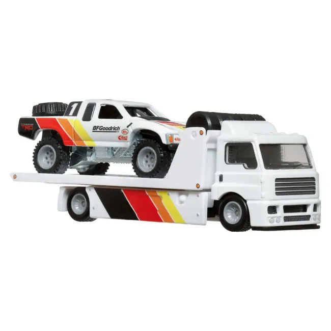HOT WHEELS TRANSPORTATOR FLEET STREET CU MASINUTA TOYOTA OFF ROAD TRUCK SCARA 1:64 VIVMTFLF56_HRV39