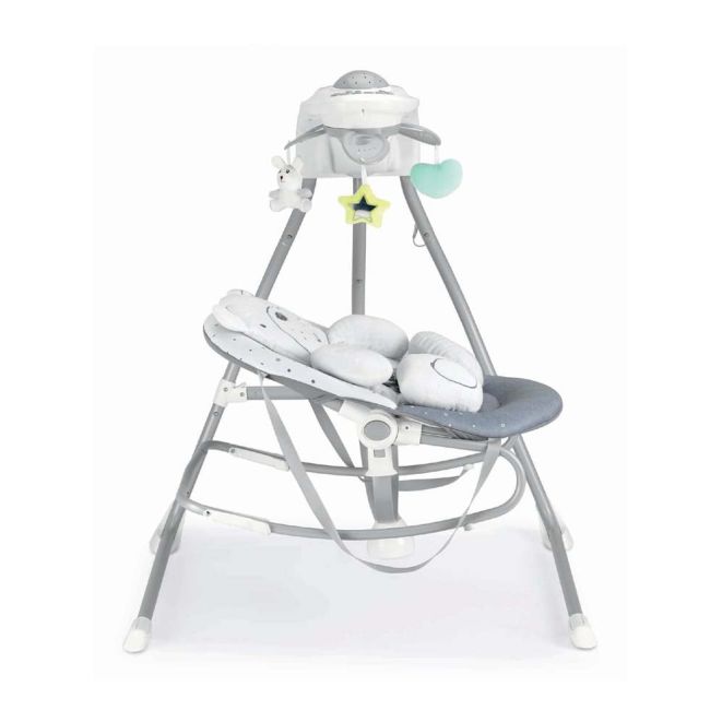 Balansoar Si Scaun 2 In 1 Cu Melodii Si Sunete, 4 Viteze Pentru Leganare Bebe, Proiector De Lumina, Orso Luna Pjbs347/260