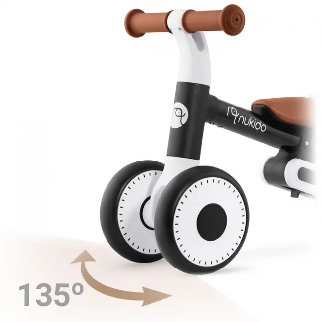 Bicicleta fara pedale pentru copii, 51 x 18.5 x 36 cm, roti eva, nukido nk-603 - negru edeedi760300