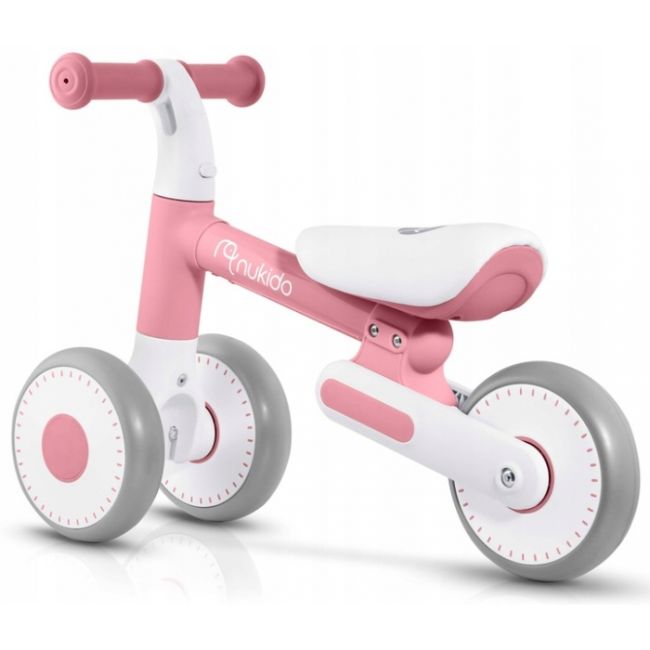 Bicicleta fara pedale pentru copii, 51 x 18.5 x 36 cm, roti eva, nukido nk-603 - roz edeedi760302
