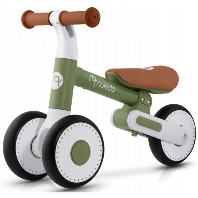 Bicicleta fara pedale pentru copii, 51 x 18.5 x 36 cm, roti eva, nukido nk-603 - verde edeedi760305