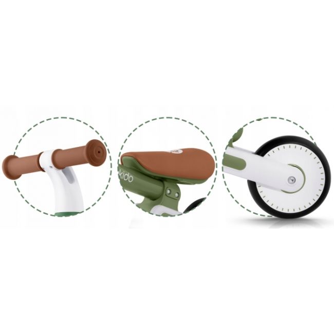 Bicicleta fara pedale pentru copii, 51 x 18.5 x 36 cm, roti eva, nukido nk-603 - verde edeedi760305
