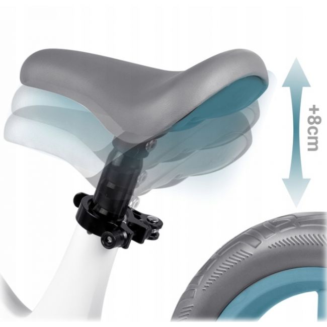 Bicicleta fara pedale pentru copii, 87 x 39 x 54 cm, roti eva, light flee nukido nk-604 - albastru - alb edeedi760400