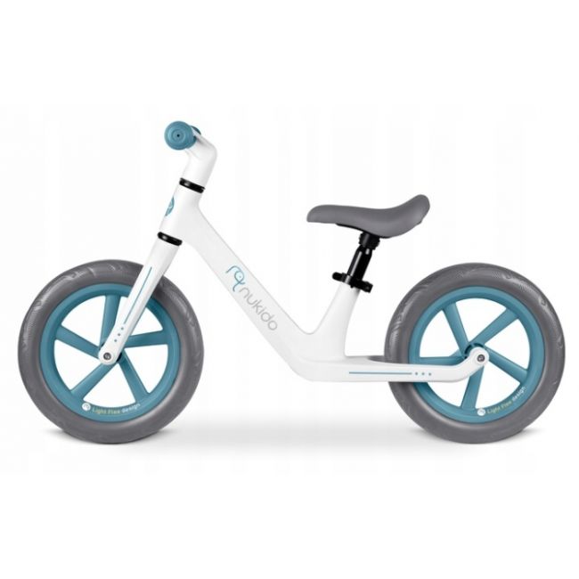 Bicicleta fara pedale pentru copii, 87 x 39 x 54 cm, roti eva, light flee nukido nk-604 - albastru - alb edeedi760400