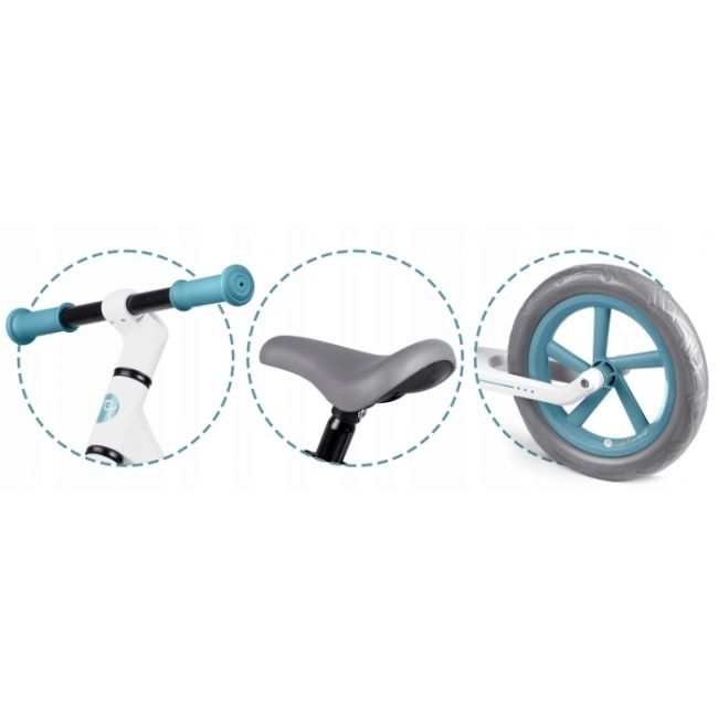 Bicicleta fara pedale pentru copii, 87 x 39 x 54 cm, roti eva, light flee nukido nk-604 - albastru - alb edeedi760400