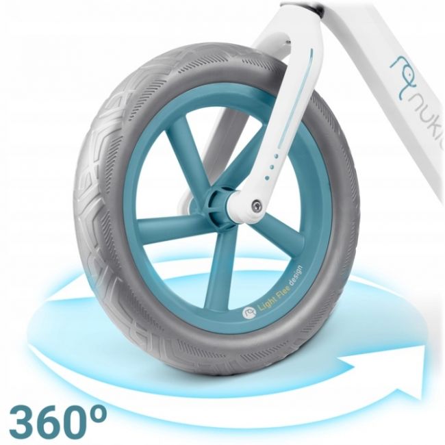 Bicicleta fara pedale pentru copii, 87 x 39 x 54 cm, roti eva, light flee nukido nk-604 - albastru - alb edeedi760400