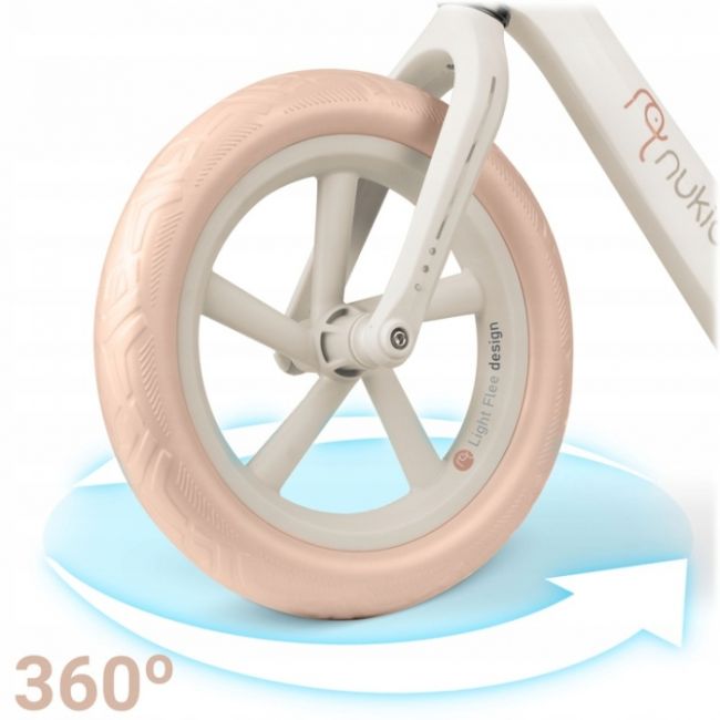 Bicicleta fara pedale pentru copii, 87 x 39 x 54 cm, roti eva, light flee nukido nk-604 - bej edeedi760405