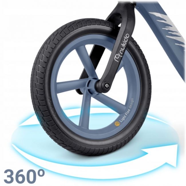 Bicicleta fara pedale pentru copii, 87 x 39 x 54 cm, roti eva, light flee nukido nk-604 - bleumarin edeedi760421