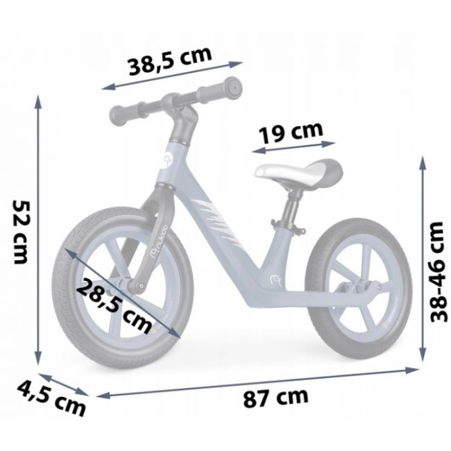 Bicicleta fara pedale pentru copii, 87 x 39 x 54 cm, roti eva, light flee nukido nk-604 - bleumarin edeedi760421