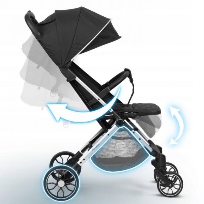 Carucior sport pentru copii, 78 x 33 x 104 cm, nukido paseo 716000 - negru edeedi716000