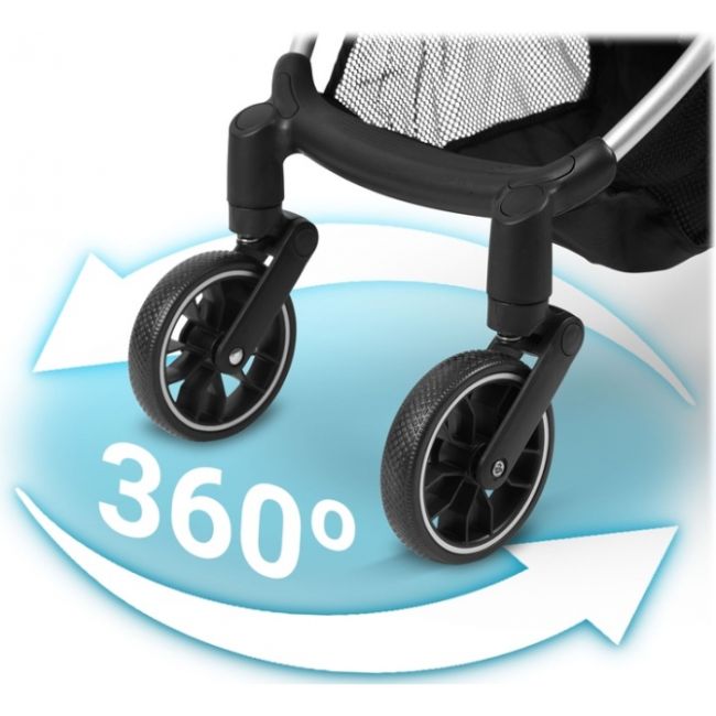 Carucior sport pentru copii, 78 x 33 x 104 cm, nukido paseo 716000 - negru edeedi716000