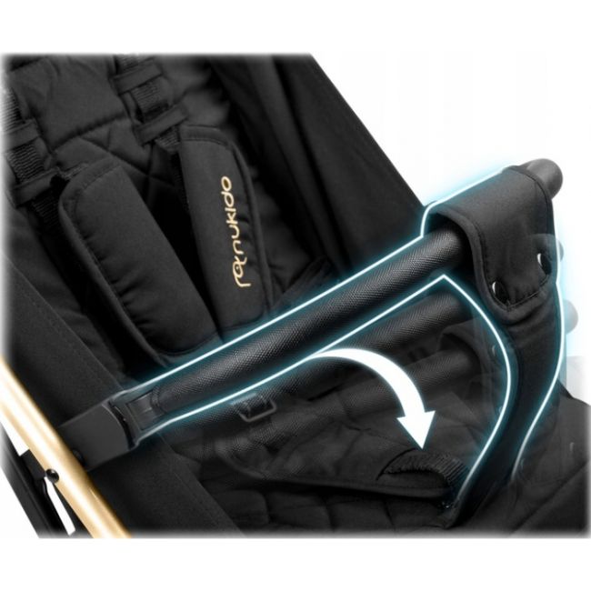 Carucior sport pentru copii, 78 x 33 x 104 cm, nukido paseo 716001 - negru cu auriu edeedi716001
