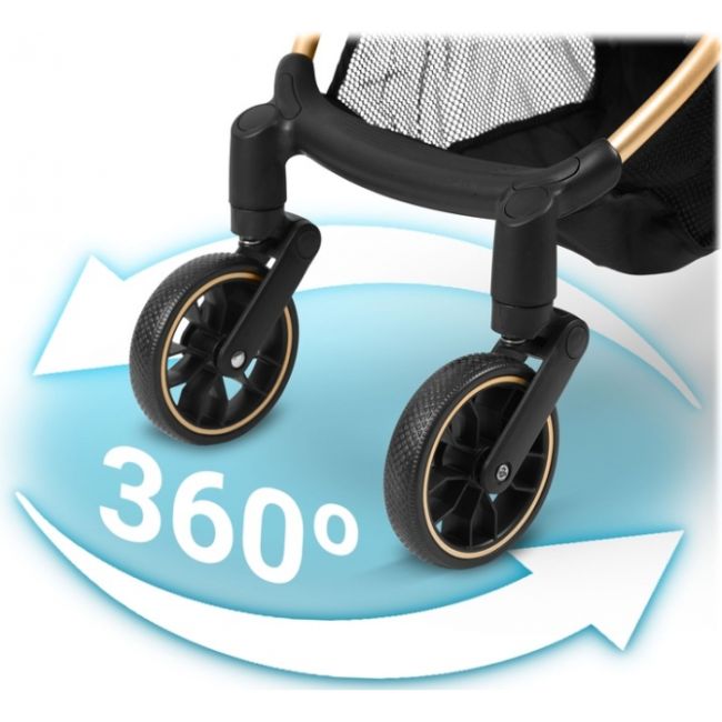 Carucior sport pentru copii, 78 x 33 x 104 cm, nukido paseo 716001 - negru cu auriu edeedi716001