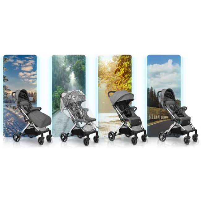 Carucior sport pentru copii, 78 x 33 x 104 cm, nukido paseo 716002 - gri edeedi716002