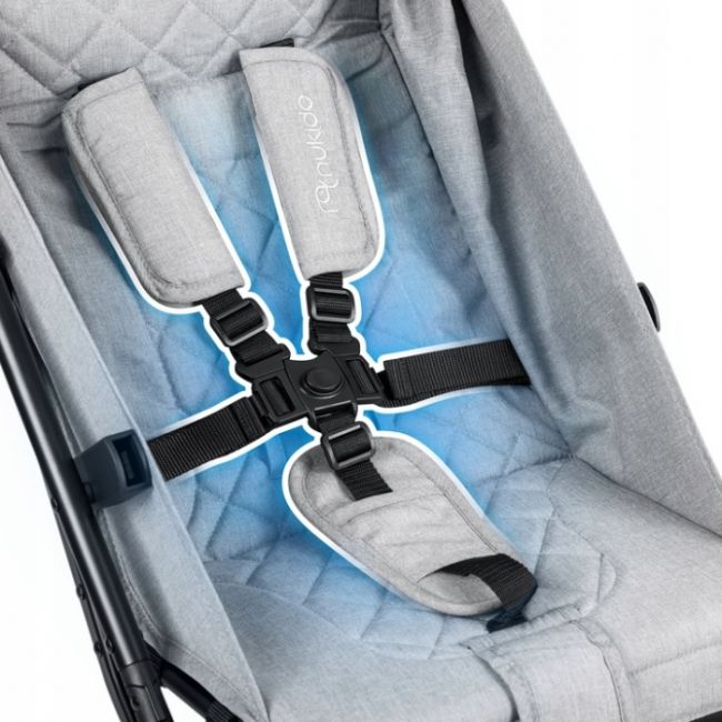 Carucior sport pentru copii, 78 x 33 x 104 cm, nukido paseo 716003 - gri deschis edeedi716003