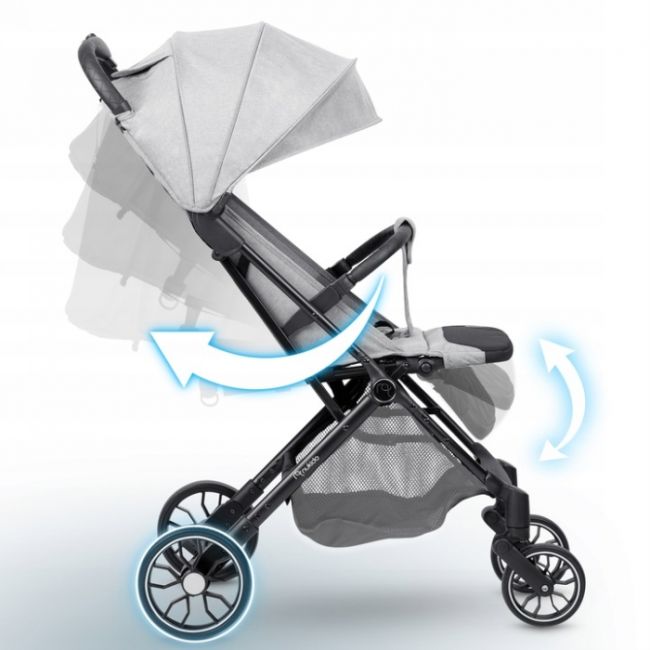 Carucior sport pentru copii, 78 x 33 x 104 cm, nukido paseo 716003 - gri deschis edeedi716003