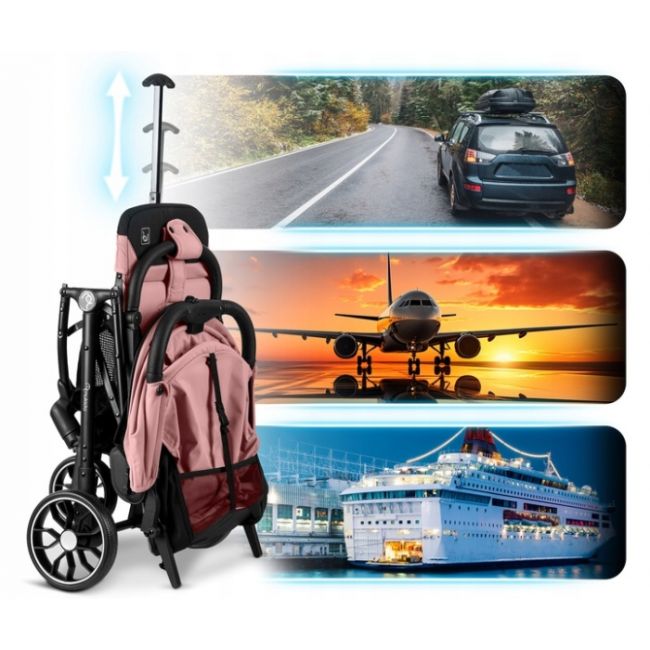 Carucior sport pentru copii, 78 x 33 x 104 cm, nukido paseo 716004 - roz edeedi716004