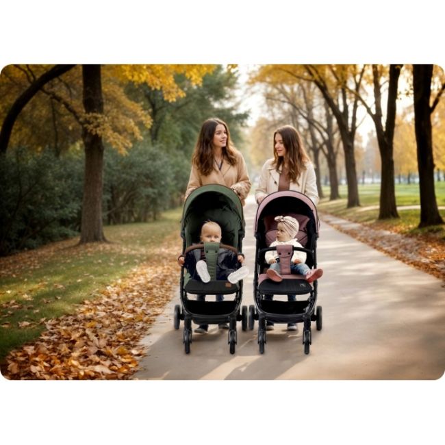 Carucior sport pentru copii, 78 x 33 x 104 cm, nukido paseo 716004 - roz edeedi716004